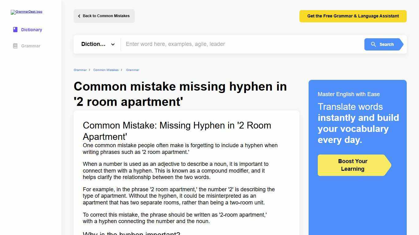 The Importance of Hyphenating '2-Room Apartment' in Formal Writing