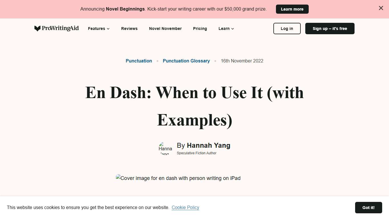 En Dash: When to Use It (with Examples)