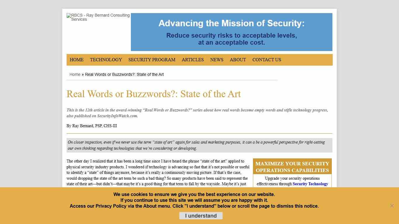 Real Words or Buzzwords?: State of the Art - RBCS – Ray Bernard Consulting Services